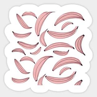 Watercolor bananas - pink Sticker